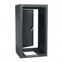 27 SPACE (47 1/4"), 25" DEEP STAND ALONE RACK WITH REAR DOOR, BLACK FINISH